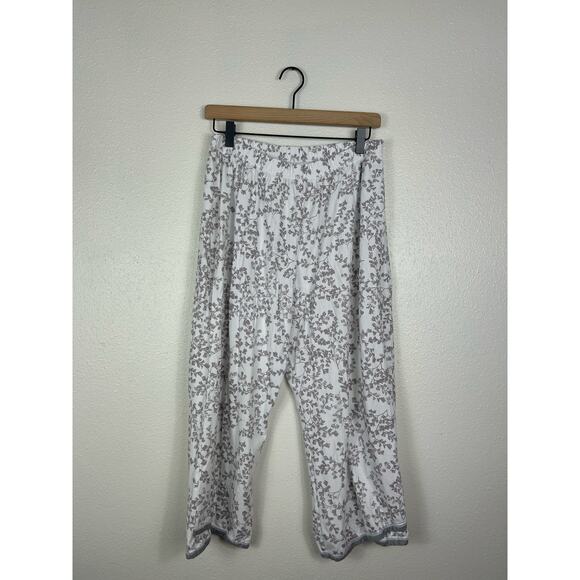 Garnett Hill Asian Wrap Long Pajama Set White Sz Large - Picture 4 of 4